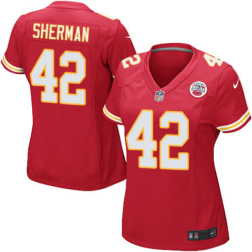 Women's Game Anthony Sherman Nike Jersey Red Home - #42 NFL Kansas City Chiefs